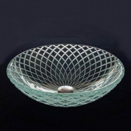Lavabo rond en verre trempé...