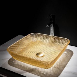 Lavabo carré en verre pour...