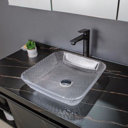 Lavabo carré en verre...