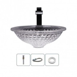 Lavabo circulaire en verre...