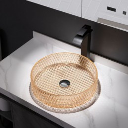 Lavabo de comptoir rond à...