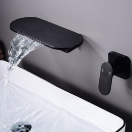 Robinet de lavabo mural en...