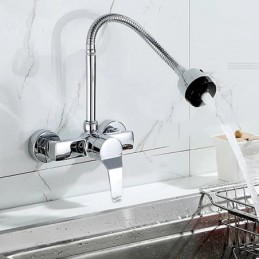 Robinet de cuisine chromé à...