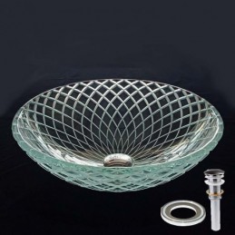 Lavabo rond en verre...
