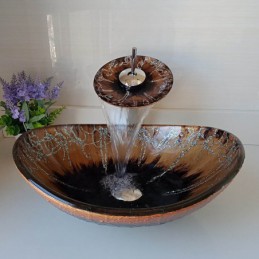 Lavabo en verre trempé...
