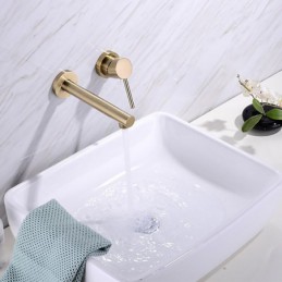 Robinet de lavabo mural en...